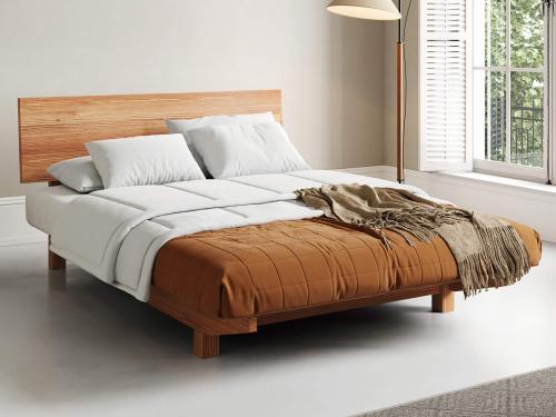 cinammon floating wooden bed