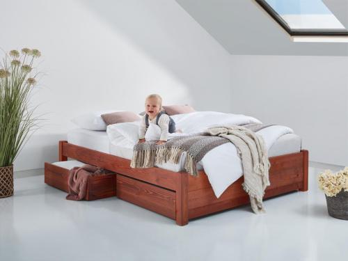 red platform storage bed no headboard by get laid beds