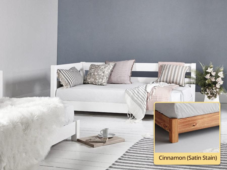 wooden day bed in cinnamon by get laid beds