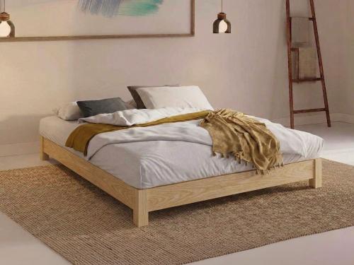 low platform bed space saver solid ash