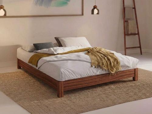 low platform bed space saver solid sapele