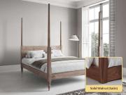 solid walnut four poster bed frame moroccan design