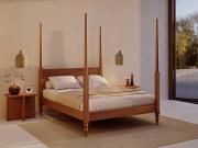 Sapele Moroccan Four Poster Canopy Wooden Bed By Get Laid Beds