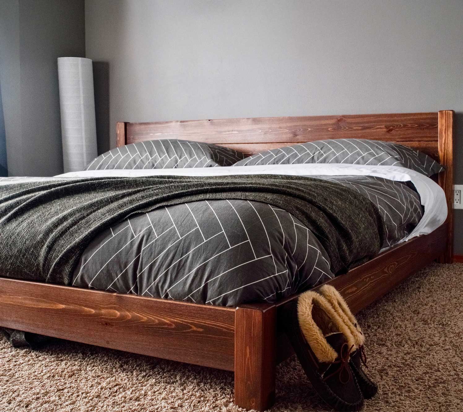 Styles de chambres grises Gris foncé get laid beds