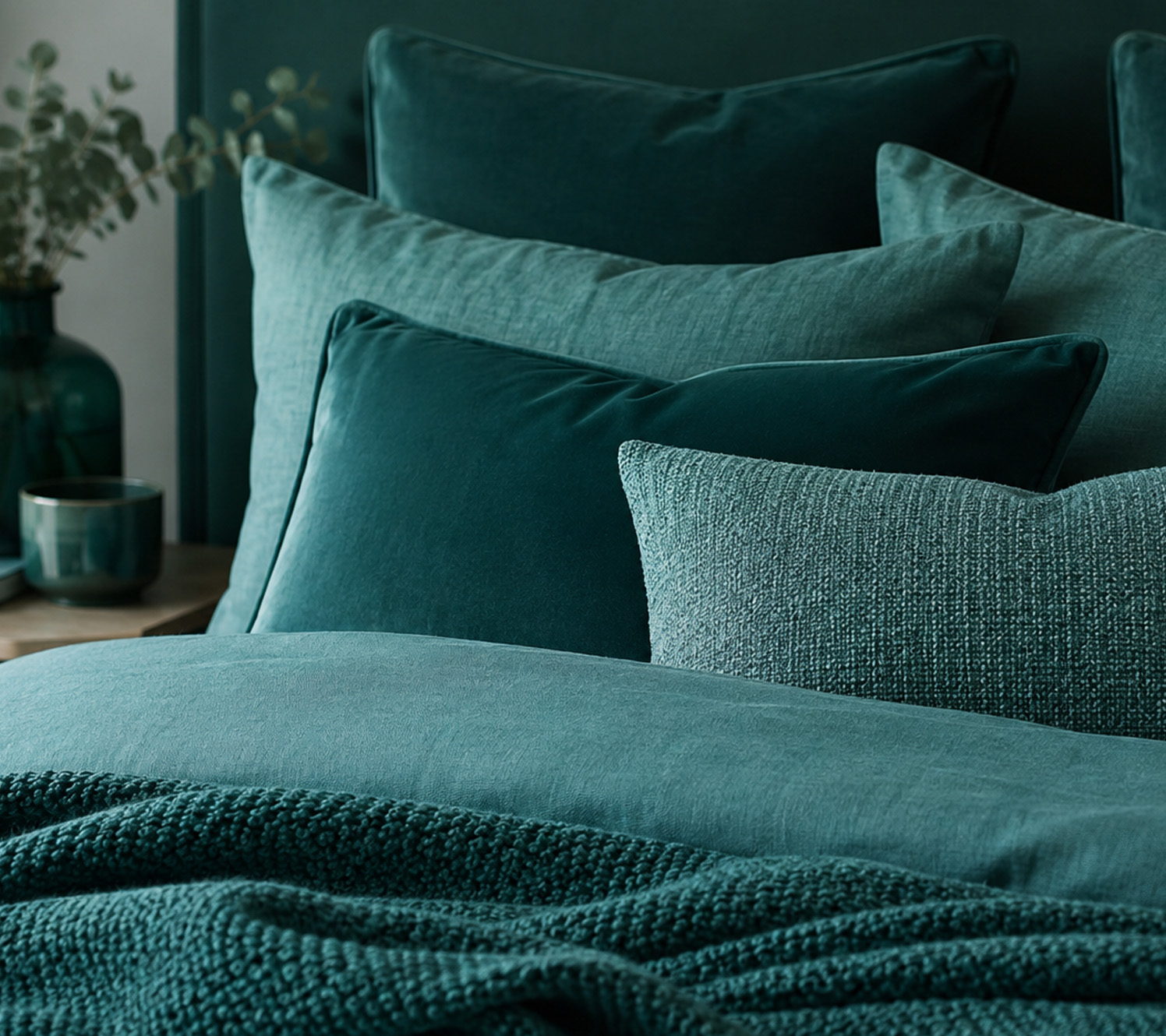 écoration de chambre bleu canard Confort tonal